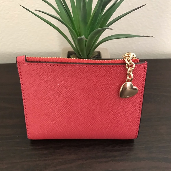 Coach Snap Card Case Wallet In Poppy - Picture 2 of 7